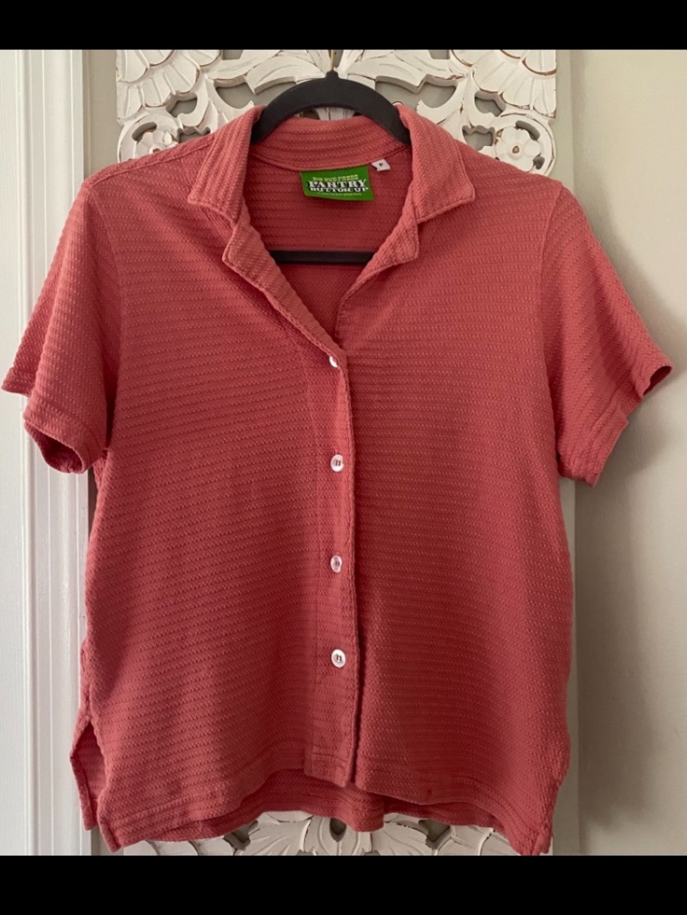 Big Bud Press Pantry Button Up Blouse Top Sz P XS Beach Coastal Surf